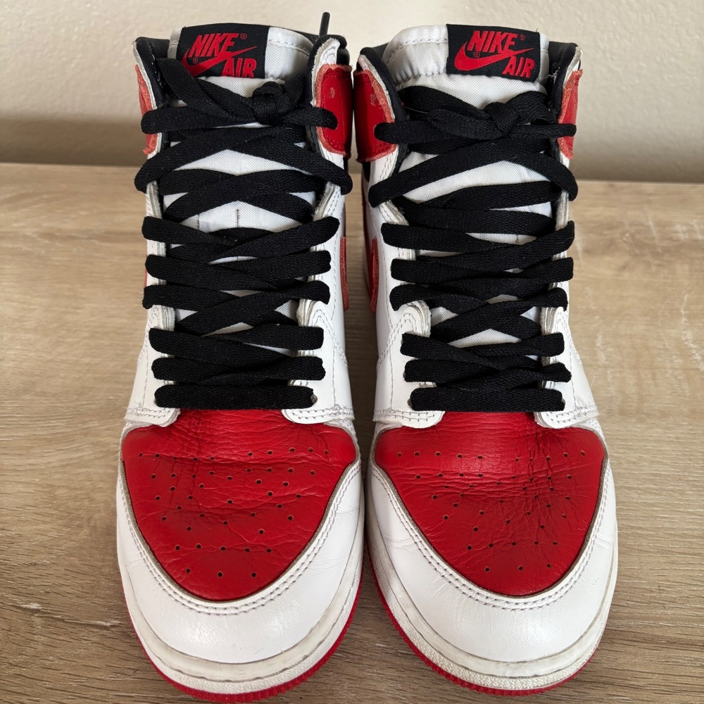 Nike Air Jordan 1 Retro High OG Heritage Red White Black 555088-161 Kids - Picture 6 of 10